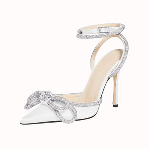 Marilyn | Rhinestone Bow HeelS