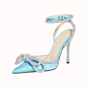 Marilyn | Rhinestone Bow HeelS